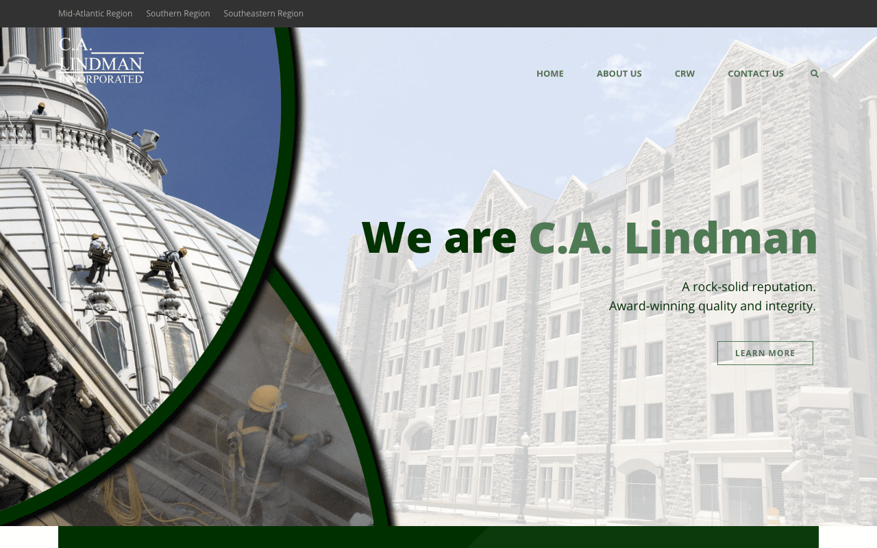 C.A. Lindman website screenshot